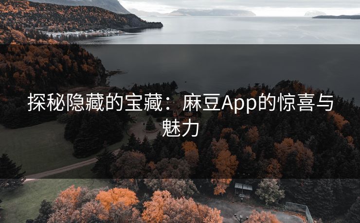 探秘隐藏的宝藏：麻豆App的惊喜与魅力