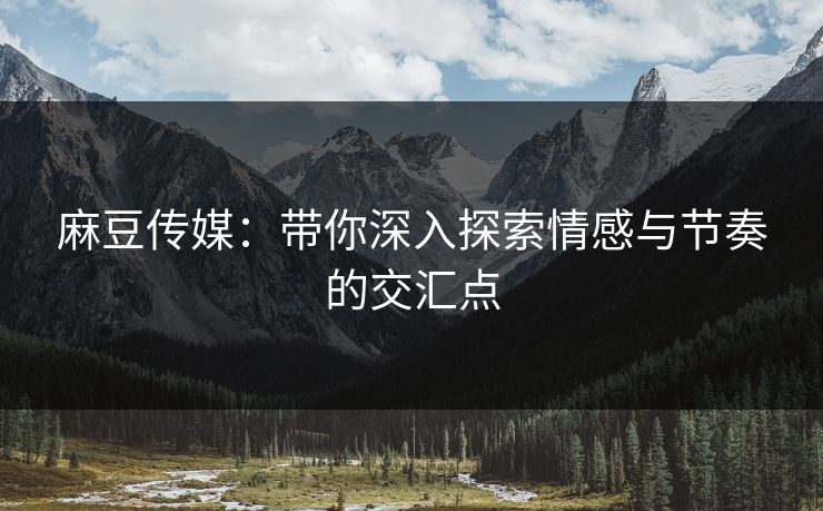 麻豆传媒：带你深入探索情感与节奏的交汇点